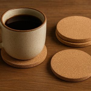 21 Natural Eco Friendly Cork Coaster Set For Hot Coffee Mugs And Cold Drinks Protection On Wood Tables
