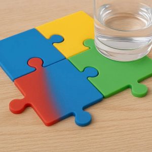 30 Interactive Jigsaw Puzzle Silicone Coasters For Creative Tabletop Fun And Unique Home Gift Idea